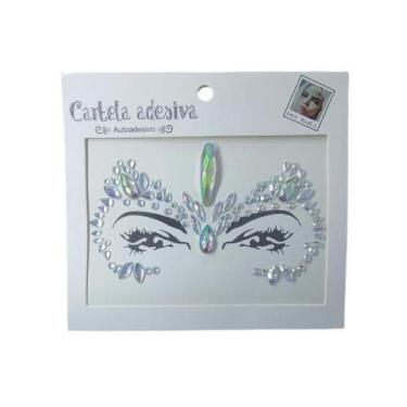 Imagem de Adesivo Para o Rosto Colorido Cristal "Modelo 41" Festas Carnaval - Fe