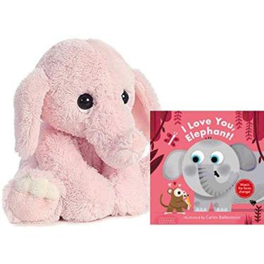 Imagem de Elefante de pelúcia Lil Benny Phant+ Livro - Rosa