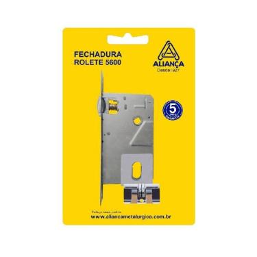 Imagem de blister fechadura rolete roseta quad 55mm cromado alianca