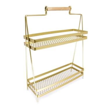 Imagem de Prateleira Multiuso Estilo Industrial Armada Dourado 30,5 Cm F04 - D`rossi