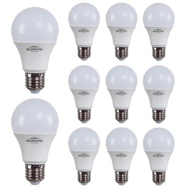 Imagem de Kit 20 Lâmpadas Led Bulbo A60 9W E27 Bivolt 3000K Quente