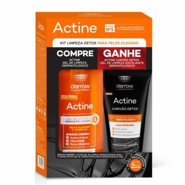 Imagem de Kit Darrow Actine Gel De Limpeza 400g + Gel De Limpeza Esfoliante Carvão Detox 100g