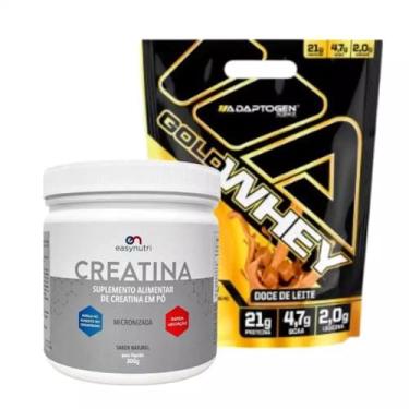 Imagem de Combo Gold Whey Concentrado Refil 900g + Creatina 300g Easy Nutri (900g, Doce de Leite)
