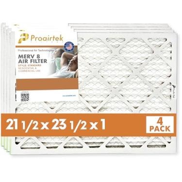 Imagem de Proairtek AF21H23H1M08SWH Modelo padrão 21,5 x 23,5 x 1 pacote com 4 filtros de ar, MERV 8; ideal para qualquer pessoa que queira ar fresco em sua casa