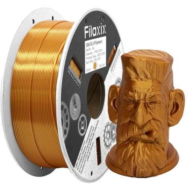 Imagem de Filamento de impressora 3D Filaxix Silk PLA 1,75 mm 1 kg de ouro
