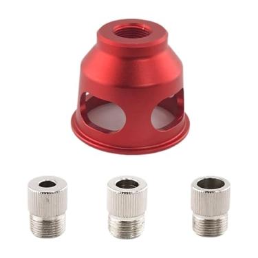 Imagem de Ioensy Conjunto de gabarito de cavilha autocentrante de 6/8/10 mm com buchas de perfuração, de ferramenta de perfuração de aço inoxidável, Vermelho