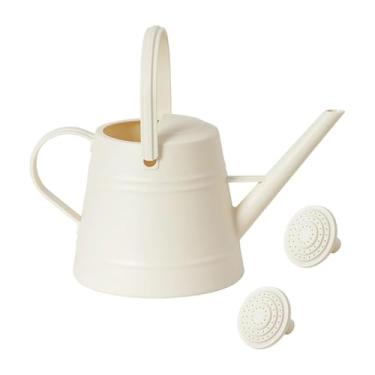 Imagem de Ｂｅｓｇａ Regador de 3,8 L para plantas de interior, ferramenta de jardinagem portátil, prática e criativa, bico longo com aspersor, Branco