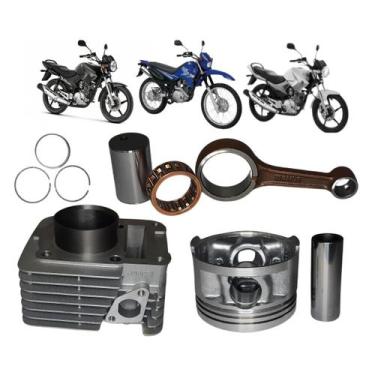 Imagem de Kit Cilindro+Kit Biela Com Rolamento Yamaha YBR 125 K 0.1 L 2V 2008 A 