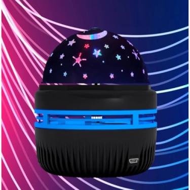 Imagem de Projetor Estrelas e Lua 360º LED | Mini Luminária Galaxy Infantil Abajur Noite Quarto Decoração