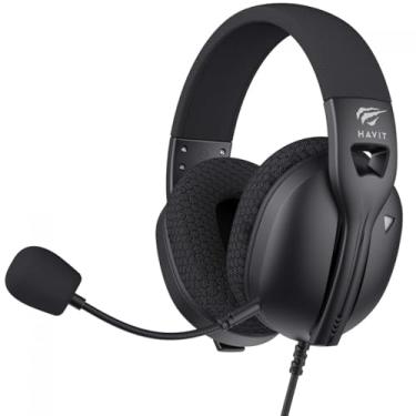 Imagem de Headset Gamer Fuxi-H5d, Microfone Destacável, P3 3.5mm, Adaptador Y PC, Drivers de 50mm, Preto