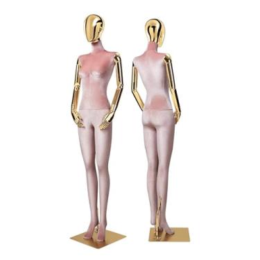 Imagem de Mannequin Manequins femininos para varejo com cabeças e braços giratórios para galvanoplastia, manequim de 193 cm de altura, torso removível(Pink)