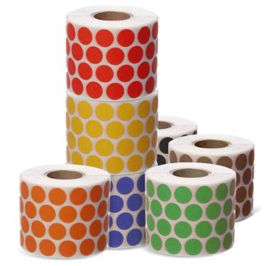 Imagem de Etiqueta Adesiva Bolinha Colorida Pink 10Mm 1,0Cm Rolo 1000