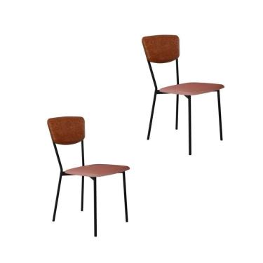 Imagem de Cadeira Vintage Retrô Fixa C-4 Pés 425 X 505 X 830 Mm C-2 Un. Cy.tlp.rse-cn.cml Tulipa Rse-cn.caramelo