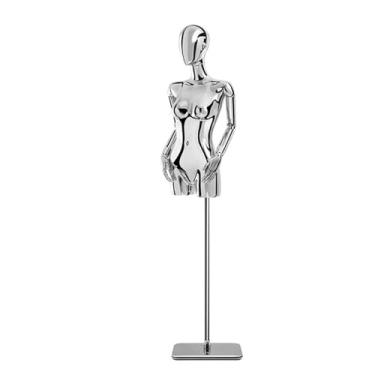 Imagem de Mannequin Manequins de varejo para corpo feminino, altura ajustável de 60,62 a 78,74 pol., cabeça e braços giratórios e removíveis(Square)