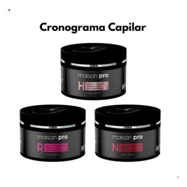 Imagem de Kit 03 Máscaras Maison Pro Cronograma Capilar - Glynett 