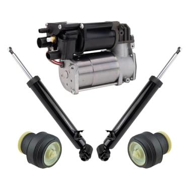 Imagem de TRQ Kit de suspensão a ar traseira, compressor de suspensão pneumática, amortecedor compatível com BMW X5 2014-2018 2015-2019 X6