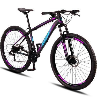 Imagem de Bicicleta Aro 29 Alumínio Gott 24v Freio a Disco XL-R8 - Preto/Rosa Azul - 19