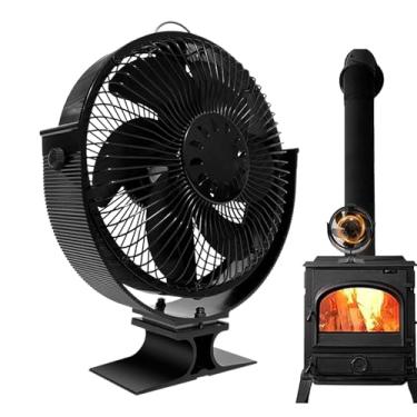 Imagem de Rrlihjgu Ventilador De Calor Para Fogão A Lenha - Ventilador De 360 Graus Para Fogão A Lenha Energizado Pelo Calor,Acessório Silencioso Para Apartamento Aluguel Dormitório Ambientes Hoteleiros