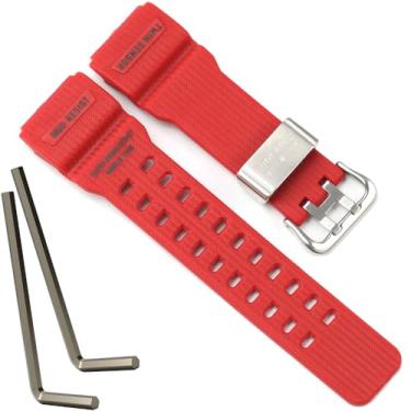 Imagem de Pulseira de resina masculina GG-1000 compatível com Casio G Shock GG-1000-1A5CR GG-1000-1A3CR GG-1000-1A3JF GG1000 Acessórios para relógio (vermelho)