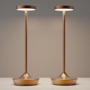 Imagem de Candeeiro de mesa sem fio YHT com bateria recarregável de 6000mAh