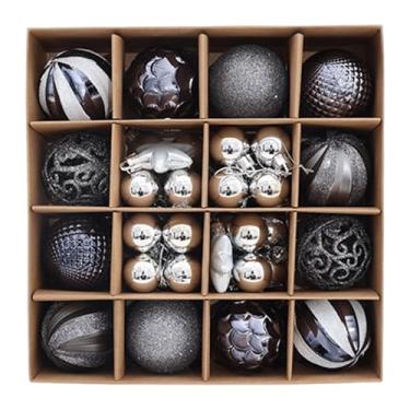 Imagem de Sclmgo Bola de Natal à Prova de Quebra, Decoração para Casa, Adereços para Fotos, Pingente Pendurado para Parede Do Quarto, Feriado, Cinza, Tamanho real