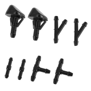 Imagem de Boxonly Conjunto de 1 bocal para lavador de para-brisa de plástico preto – Compatível com Toyota 4Runner, Celica, Hilux, Pickup, Supra, Tacoma – OE 8538135040 jato spray de substituição frontal