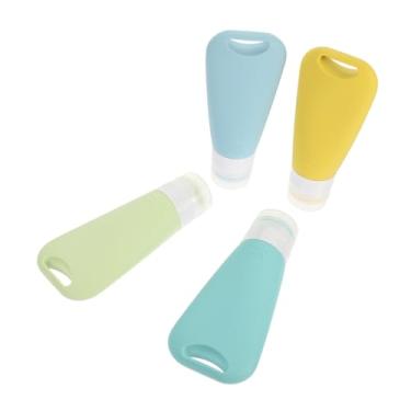 Imagem de 4 peças garrafa de loção garrafas de viagem produtos de higiene pessoal recipientes de tamanho de viagem recipientes de shampoo de viagem garrafas de apertar pequenas garrafas de viagem buraco multifu