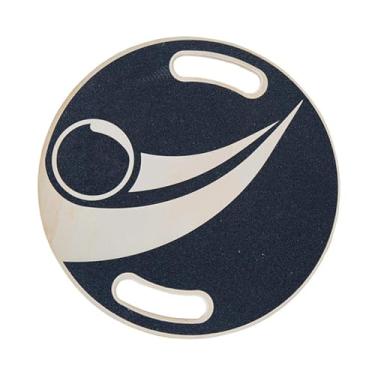 Imagem de menolana Prancha de equilíbrio de madeira de 40 cm, disco de treinamento de estabilidade, acessório leve e resistente para ioga, fitness, redondo e