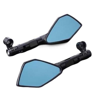 Imagem de Espelho retrovisor esportivo universal para motocicletas (Preto)