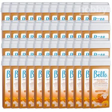 Imagem de Depil Bella Cera Depilatória Roll-On Camomila e Calêndula, 100g, Kit com 60 Unidades, Para Peles Claras e Delicadas