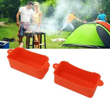 Imagem de Forros de Corte de Graxa de Silicone, Coletor de Graxa Traseiro de Silicone à Prova d'água e Resistente para Cozinha Doméstica (Laranja)