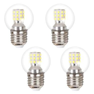 Imagem de Lâmpada de LED Modo Lighting 7W bola lâmpadas LED (equivalente a halogênio 60W), base média E26, branco quente 3000K, vidro transparente (embalagem com 4)
