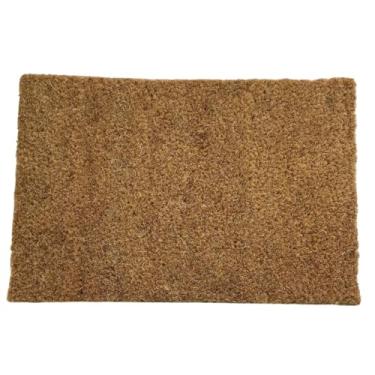 Imagem de Tapete Capacho Fibra de Coco e Borracha Antiderrapante Porta Varanda Churrasqueira Recepção 45X30 WELCOME (Liso)