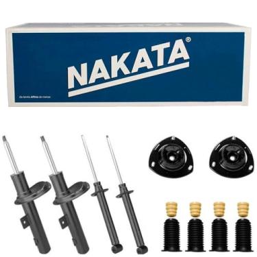 Imagem de 4 Amortecedor Diant Tras Gol G5 G6 G7 08 a 20 Nakata e Kit