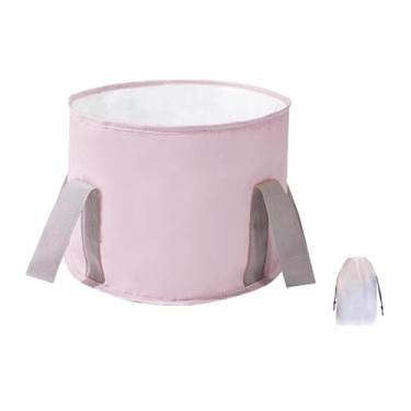 Imagem de FashionCha Bacia Dobrável para Banho de Pés, Balde para Banho de Pés, Isolamento Compacto, Lavagem Fácil de Transportar, Material Oxford, Alumínio, Adequado para, Rosa, S