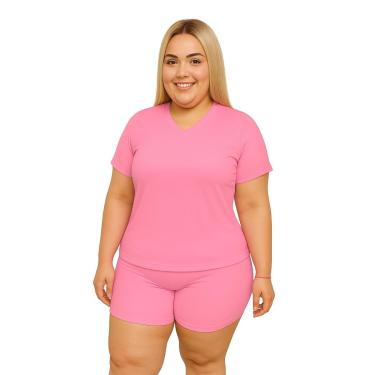 Imagem de Camiseta Feminina Manga Curta Dry Fitness Academia Plus Size-Feminino