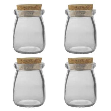 Imagem de 4 Porta Condimentos De Vidro Com Rolha 100Ml 1989 Lyor