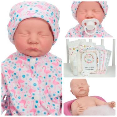 Imagem de Boneca Reborn Recém Nascida Princesa Lívia Pode Dar Banho - Cegonha Re