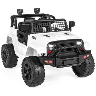 Imagem de Best Choice Carrinho, Carro Elétrico, 1 lugar, 12V, c, controle remoto, USB MP3, 4 km, h, 2 a 6 anos, Branco