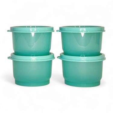 Imagem de Tupperware Conjunto de 4 xícaras de lanche verde menta com selos correspondentes (113 g cada)
