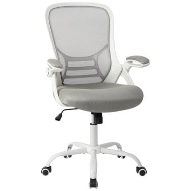 Imagem de Cadeira de Escritório Ergonômica Giratória e Ajustável com Apoio 3D, Branca, HYLONE, Branco