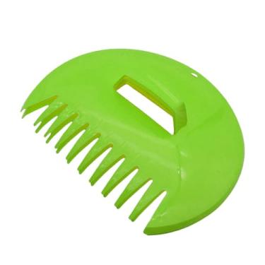 Imagem de Ｂｅｓｇａ Pás para folhas, garras, pegadores de folhas, ferramentas de jardinagem, ancinhos manuais para recortes de grama, espalhamento de detritos, cobertura, Verde Claro Redondo