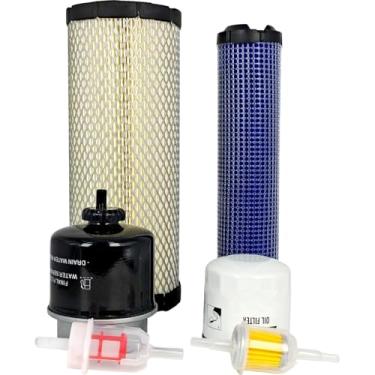 Imagem de XYZIL Kit de filtro de manutenção 252782 compatível com Miller Big Blue 350 PipePro MA250132E, 400 500 ECO Pro, soldador 450 Duo CST compatível com Mitsubishi S4L2 EFF motor externo interno óleo