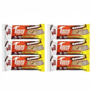 Imagem de Kit 6 barra de proteina caramelo c flor de sal 9g proteina - MRS TASTE