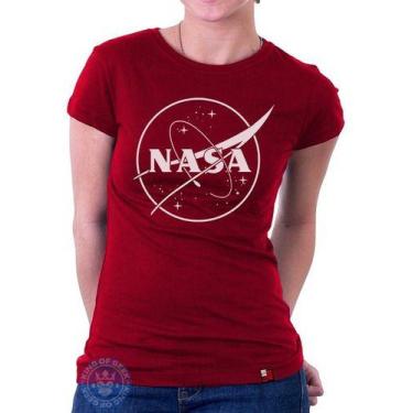 Imagem de Babylook Nasa Logo Astronomia Tecnologia Nerd Geek Blusinha - King of 