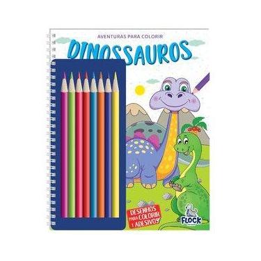 Imagem de Aventuras para colorir: dinossauros - Flock Editora
