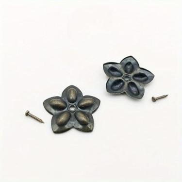 Imagem de 30 peças de latão antigo estofado para unhas caixa de madeira caixa de vinho canto sofá decorativo tack stud shim pad push pin