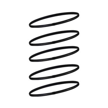 Imagem de Bandanas de fitness masculinas e femininas, faixas elásticas finas para corrida ou futebol, pacote com 5 (preto)