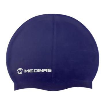 Imagem de Touca de Natação Medinas Silicone Classic Jovens e Adultos Livre de Rasgos (Marinho)