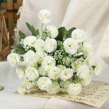 Imagem de 1 pacote de flores lilás artificiais para plantas de jardim resistentes ao ar livre para decoração de mesa de cozinha em casa